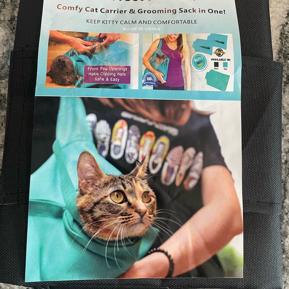 Comfy Cat Carrier & Grooming Sack - Teal